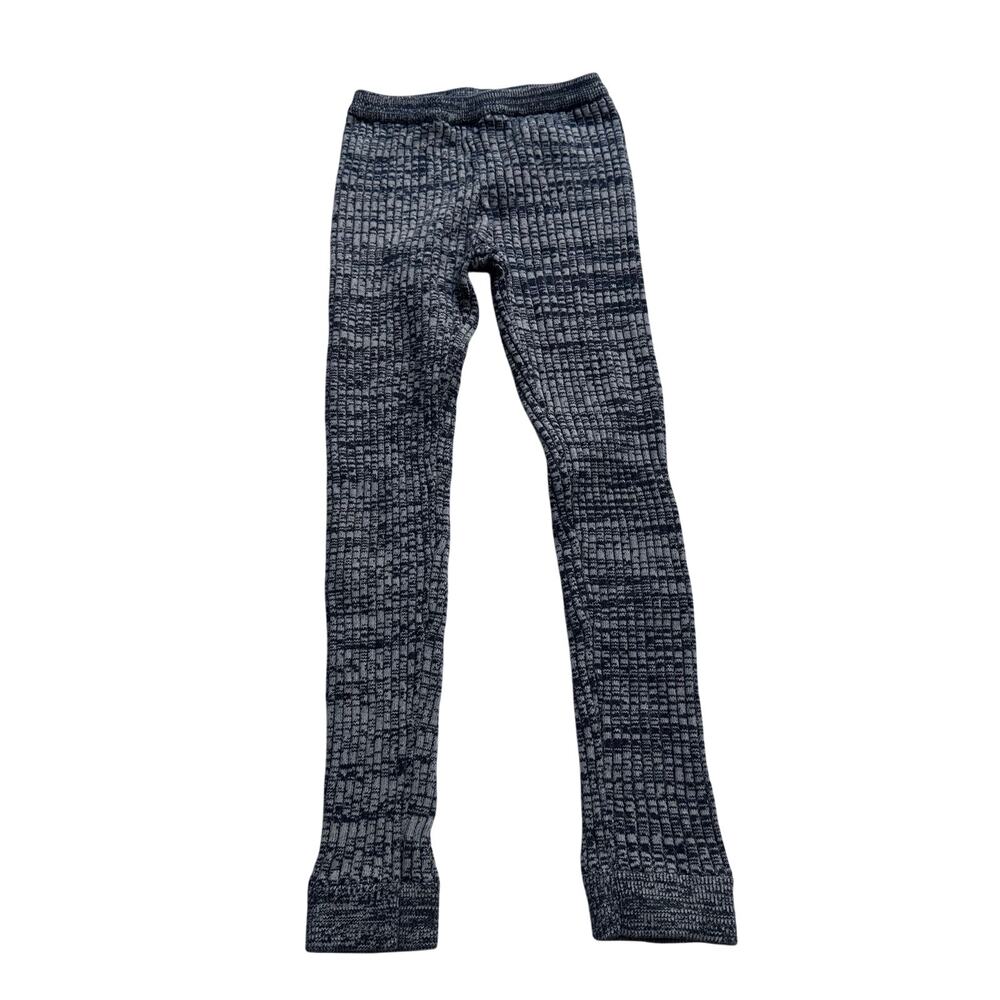 Tea Collection Heather Gray Ribbed Sweater Leggings - Girls Size 7